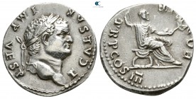 Titus, as Caesar AD 76-78, (struck under Vespasian, AD 74). Rome. Denarius AR
