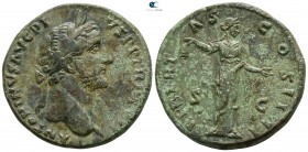 Antoninus Pius AD 138-161, (struck AD 153-154). Rome. Sestertius Æ