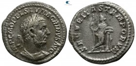 Macrinus AD 217-218, (struck AD 217-218). Rome. Denarius AR