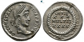Constantius II AD 337-361, (struck circa AD 350-355).. Thessaloniki. Siliqua AR
