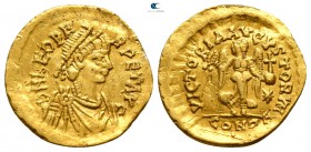 Leo I AD 457-474. Constantinople. Tremissis AV