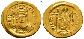 Justinian I. AD 527-565, (struck 545-565).. Constantinople. 7th officina.. Solidus AV