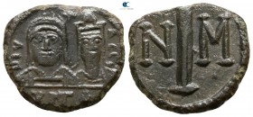 Justin II AD 565-578. Carthago. Decanummium Æ