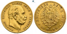 Germany. B. Wilhelm I AD 1861-1888. 10 Mark 1877 B Hannover