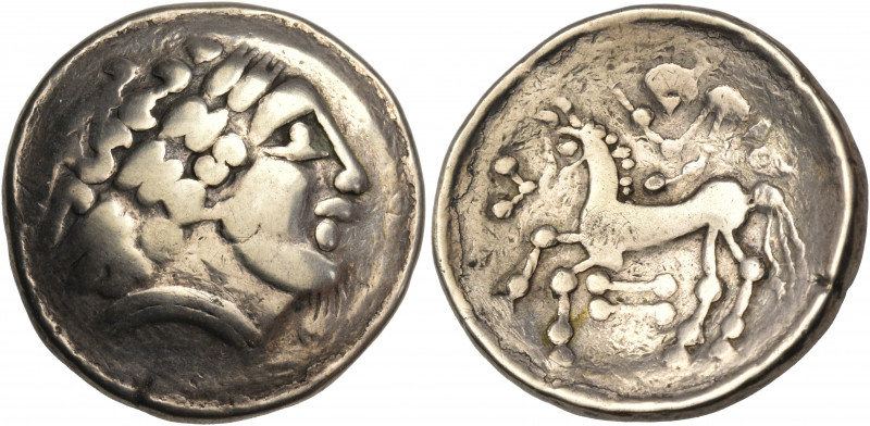CELTIC, Central Europe. Helvetii. 2nd century BC. Stater (Electrum, 22 mm, 7.24 ...