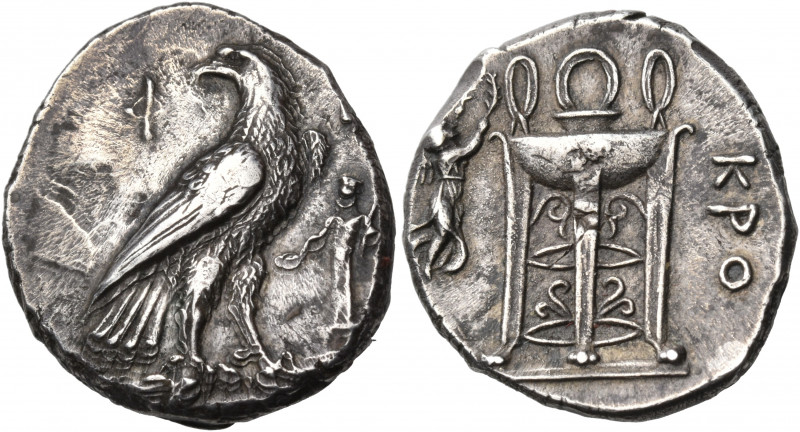 BRUTTIUM. Kroton. Circa 280-277 BC. Nomos (Silver, 21.5 mm, 6.57 g, 8 h). Φ Ι Ea...