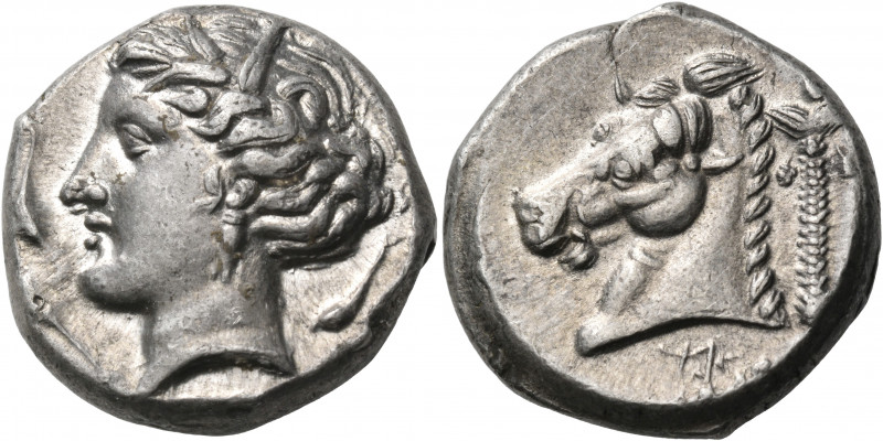 SICILY. Unlocated Punic mint. Circa 350-300 BC. Tetradrachm (Silver, 24 mm, 17.4...