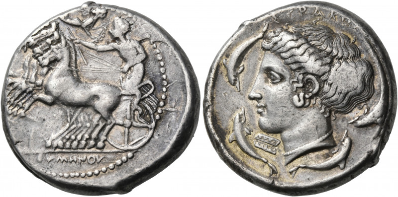 SICILY. Syracuse. Dionysios I, 405-367 BC. Tetradrachm (Silver, 26 mm, 17.31 g, ...