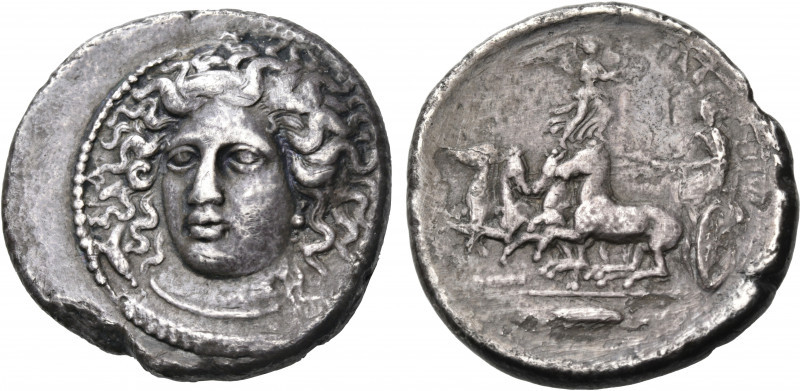 SICILY. Syracuse. Second Democracy, 466-405 BC. Tetradrachm (Silver, 28 mm, 15.6...