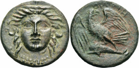 SKYTHIA. Olbia. Circa 350-330 BC. Large Bronze (Bronze, 65 mm, 106.00 g, 12 h), cast. Head of Demeter facing, wearing grain ear wreath and pendant nec...