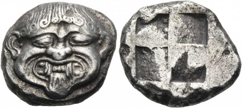 MACEDON. Neapolis. Circa 500-480 BC. Stater (Silver, 20 mm, 9.52 g), c. 500. Fac...