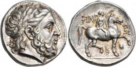 KINGS OF MACEDON. Philip II, 359-336 BC. Tetradrachm (Silver, 25 mm, 14.28 g, 8 h), struck under Philip III Arrhidaios, Pella, circa 323/2-315. Laurea...