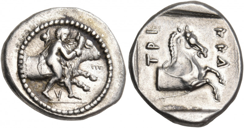 THESSALY. Trikka. Circa 440-400 BC. Hemidrachm (Silver, 17 mm, 3.02 g, 2 h). You...