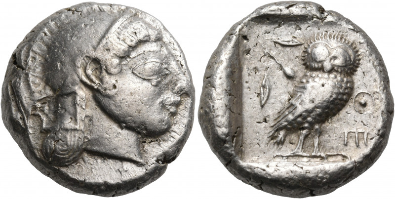 ATTICA. Athens. Circa 500/490-485/0 BC. Tetradrachm (Silver, 23 mm, 16.68 g, 7 h...