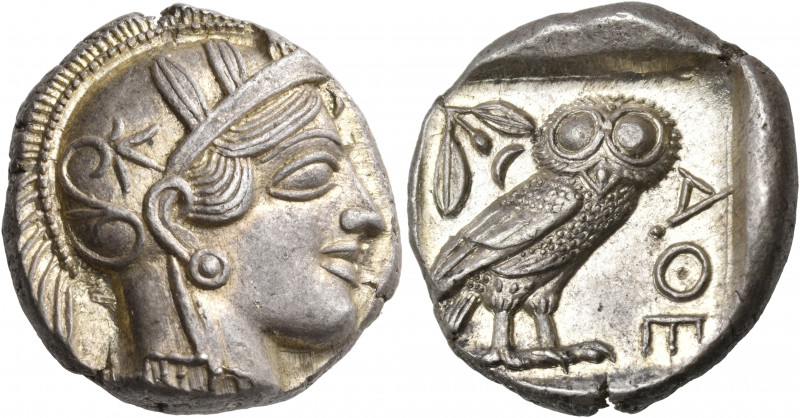 ATTICA. Athens. Circa 449-404 BC. Tetradrachm (Silver, 24 mm, 17.24 g, 6 h), 430...