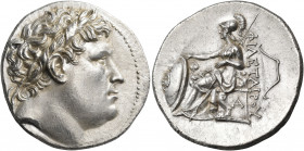 KINGS OF PERGAMON. Eumenes I, 263-241 BC. Tetradrachm (Silver, 29 mm, 16.95 g, 12 h), struck in the name and with the portrait of Philetairos, founder...