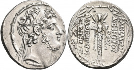 SELEUKID KINGS OF SYRIA. Demetrios III Eukairos, 97/6-88/7 BC. Tetradrachm (Silver, 31 mm, 15.99 g, 12 h), Damascus, year ΒΙΘ = 219 = 94-93. Diademed ...