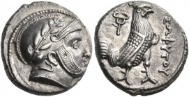 BAKTRIA, Pre-Seleukid Era. Sophytes, circa 305-294 BC. Drachm (Silver, 16 mm, 3.54 g, 6 h), uncertain mint in the Oxus Region. Male head to right, wea...