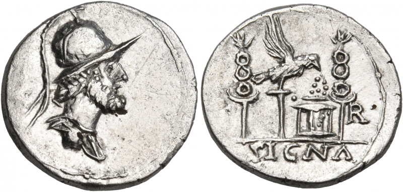 Civil Wars, 68-69. Denarius (Silver, 19 mm, 3.24 g, 7 h), Gaul, March-May 68. He...