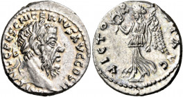 Pescennius Niger, 193-194. Denarius (Silver, 18 mm, 2.89 g, 12 h), Antioch, 194. IMP CAES C PESC NIGER IVS AVG COS II Laureate head of Pescennius Nige...
