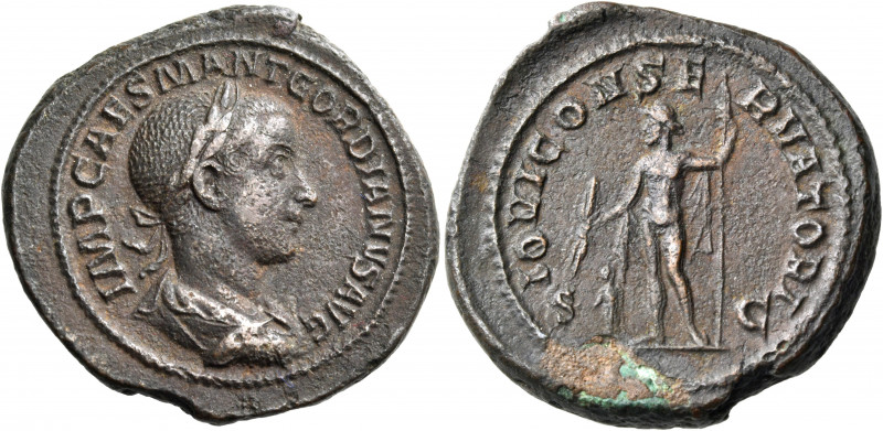 Gordian III, 238-244. As (Copper, 29 mm, 15.15 g, 12 h), Rome, 238. IMP CAES M A...