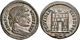 Constantine I, 307/10-337. Follis (Bronze, 19 mm, 2.97 g, 12 h), Lugdunum, P = 1st officina, 324/5. CONSTAN-TINVS AVG Laureate head of Constantine I t...