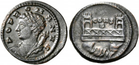 Commemorative Series, 330-354. Follis (Bronze, 15 mm, 1.26 g, 11 h), Constantinople, H = 8th officina, circa 330. POP ROMANVS Laureate and draped bust...