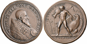 ITALY, Papal States. Rome. Paul III (Alessandro Farnese), 1534-1549. Cast Medal (Bronze, 43 mm, 44.23 g, 12 h), after a work by Alessandro Cesati "il ...