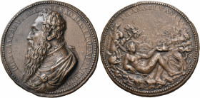 ITALY. Piadena and Cassano. Giovanni Battista Castaldo, 1493-1562. Medal (Copper, 46 mm, 33.66 g, 6 h), by Pietro Paolo Galeotti, signed as Pietro Pao...