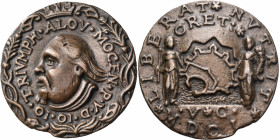 ITALY. Venice. Tommaso Alvise Mocenigo, Admiral of the Venetian Fleet , 1583-1654. Medal (Bronze, 45 mm, 29.11 g, 12 h), an original cast as made; Alv...