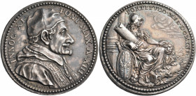 ITALY, Papal States. Rome. Innocent XI (Benedetto Odescalchi), 1676-1689. Medal (Silver, 37 mm, 24.27 g, 12 h), on the Fortitude of the Church in the ...
