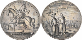 THE DUTCH REPUBLIC. Uncertain city, possibly Amsterdam. Undated but c. 1654. Medal (Silver, 63 mm, 36.63 g, 12 h), a hand engraved medal satirising th...