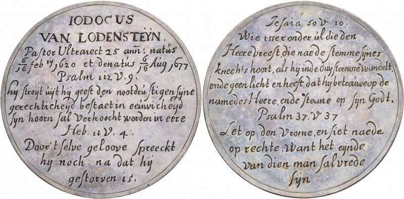 THE DUTCH REPUBLIC. Utrecht. 1677. Medal (Silver, 65 mm, 34.78 g, 12 h), an engr...