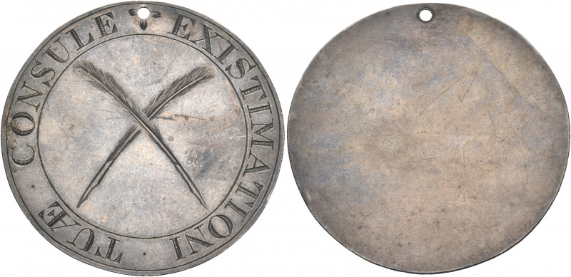 ENGLAND. Uncertain, possibly London. 17th Century. Token (Silver, 53 mm, 11.82 g...