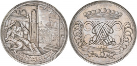 GERMANY. Uncertan mint. Circa 1720s-1760s. Medal (Silver, 50 mm, 28.21 g, 5 h), a fully engraved medal made in honour of a loving couple. Sihe diese b...