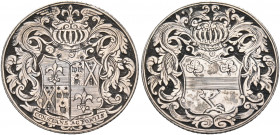 THE DUTCH REPUBLIC, South Holland. s'Gravnehage. Adriaan Gevers Deynoot, Sheriff of Schiland, and Anna Lohman, 1775. Marriage Medal (Silver, 27 mm, 3....
