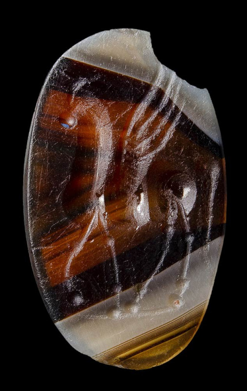 A roman italic banded agate intaglio. Pegasus.

2nd - 1st century B.C.
10x17x...