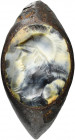 A roman burnt agate intaglio mounted on an antique iron ring. Bust of Athena.
