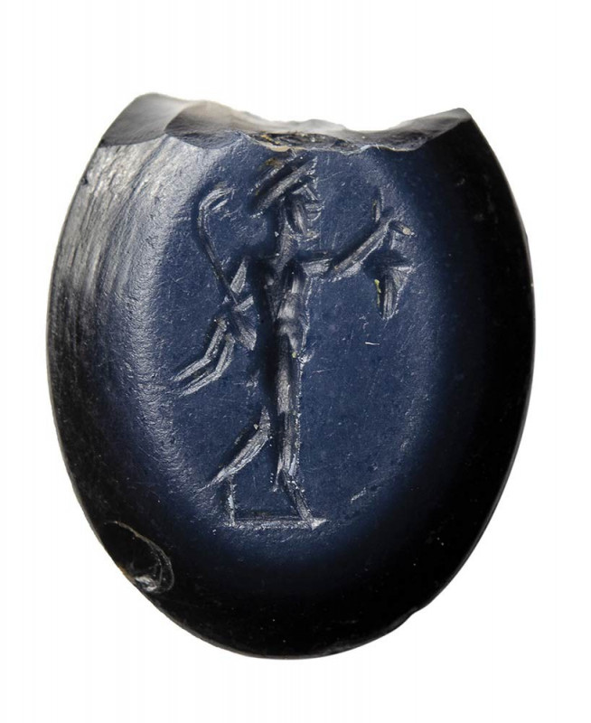 A roman nicolo intaglio. Satyr. 

2nd century A.D.
10x11x3 mm

The young fa...