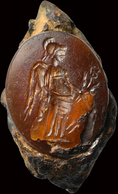 A roman carnelian intaglio. Fortuna-Tyche.

2nd - 3rd century A.D.
Intaglio 1...