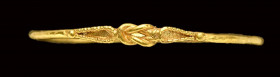 A greek hellenistic gold ring. Knot of Hercules.