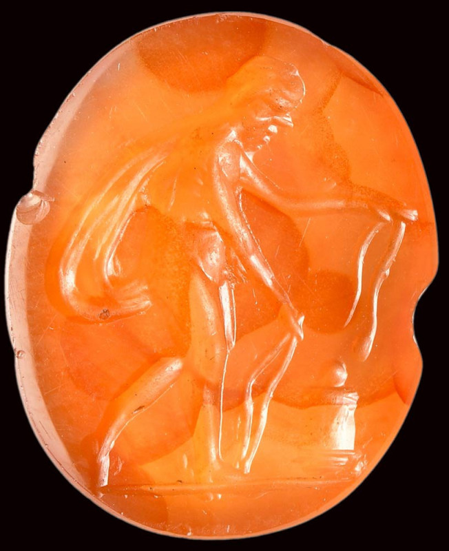 A postclassical agate intaglio. Sacrifice scene. 

17th-18th century
13x16x3 ...