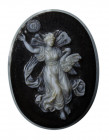 A postclassical two-layered agate cameo. Allegorical figure.