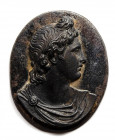 A neoclassical iron Berlin cameo plaquette. Apollo of Belvedere
