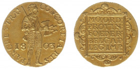 Bataafse Republiek (1795-1806) - Utrecht - Gouden Dukaat 1803 (Sch. 39 / Delm. 1171C) - 3.47 gram - UNC / attractive piece