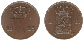 Koninkrijk NL Willem I (1815-1840) - 1 Cent 1823 U (Sch. 327) - XF+