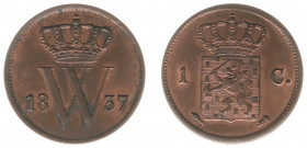 Koninkrijk NL Willem I (1815-1840) - 1 Cent 1837 (Sch. 336) - a.UNC