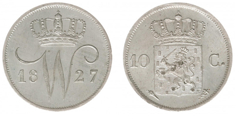 Koninkrijk NL Willem I (1815-1840) - 10 Cent 1827 U (Sch. 307) - XF/UNC