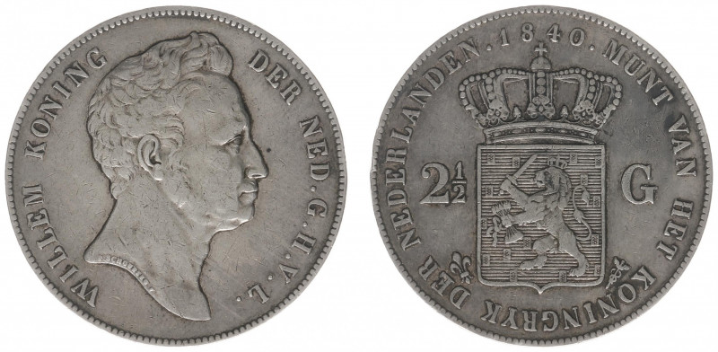 Koninkrijk NL Willem I (1815-1840) - 2½ Gulden 1840 (Sch. 257) - a.VF