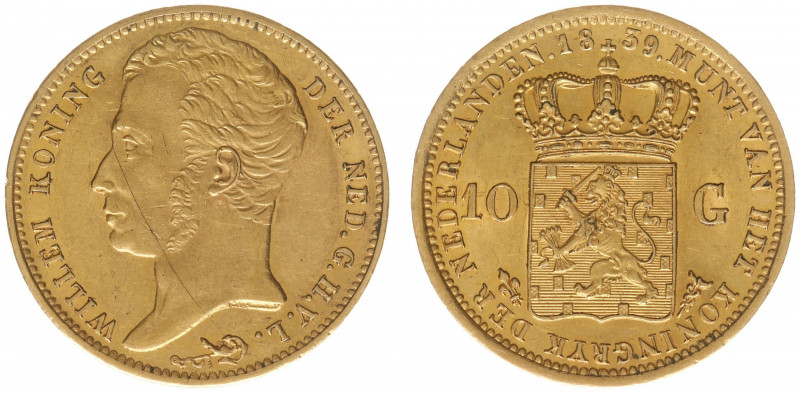 Koninkrijk NL Willem I (1815-1840) - 10 Gulden 1839 (Sch. 188) - Goud - PR- met ...